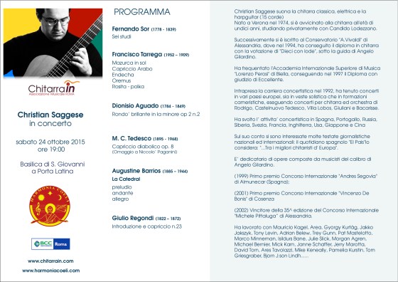 Programma di sala 24 ottobre 2015